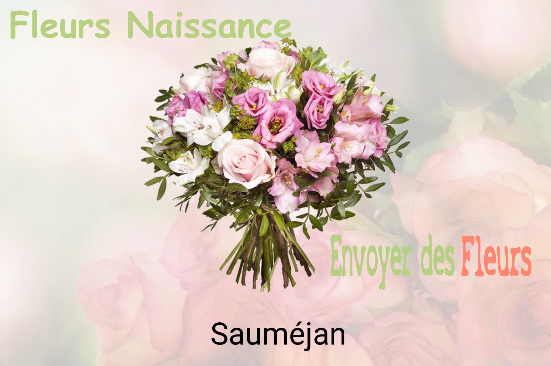 Bouquet de fleurs de naissance livré à Sauméjan